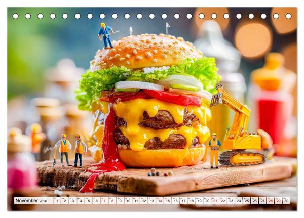 Produktbild: BBQ in Miniatur - Kleine Helden am Braten und Grillen (Tischkalender 2026 DIN A5 quer), CALVENDO Monatskalender