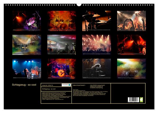 Produktbild: Schlagzeug - so cool (Wandkalender 2026 DIN A2 quer), CALVENDO Monatskalender