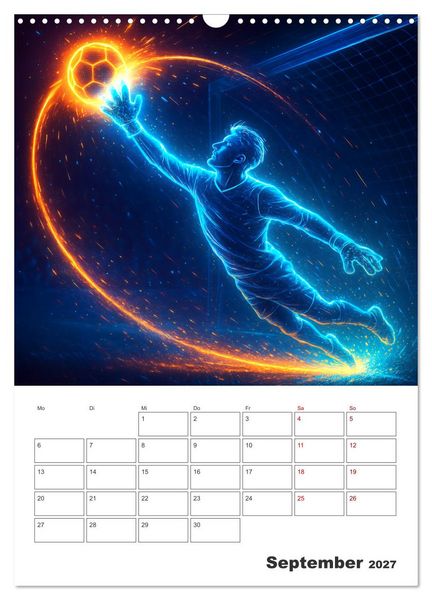 Produktbild: Vision Fu&szlig;ball Licht - Kraft - Spiel (Wandkalender 2027 DIN A3 hoch), CALVENDO Monatskalender