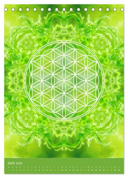 Produktbild: Blume des Lebens - Harmonie durch Symbolkraft (Tischkalender 2026 DIN A5 hoch), CALVENDO Monatskalender