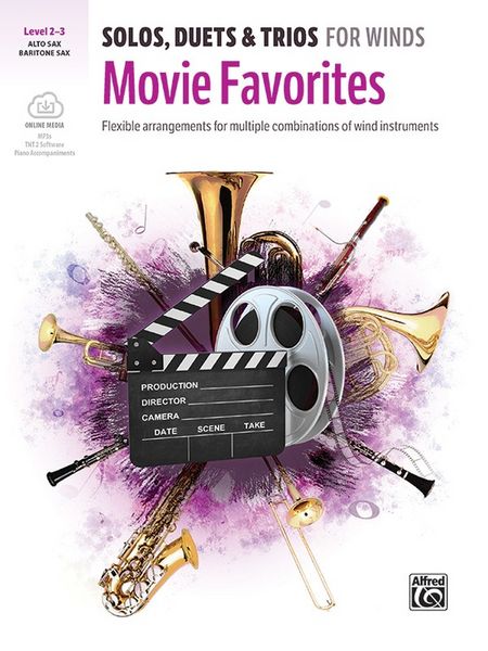 Produktbild: Solos, Duets & Trios for Winds: Movie Favorites for Alto Saxophone, Baritone Saxophone