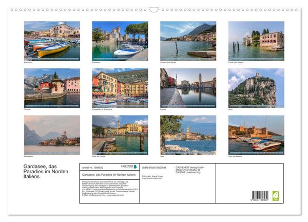 Produktbild: Gardasee, das Paradies im Norden Italiens (Wandkalender 2026 DIN A2 quer), CALVENDO Monatskalender