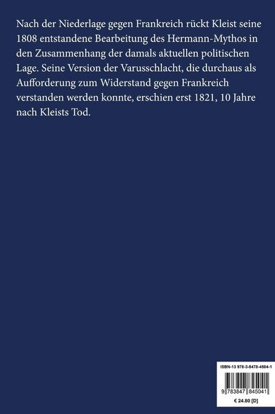 Produktbild: Die Hermannsschlacht (Gro&szlig;druck)
