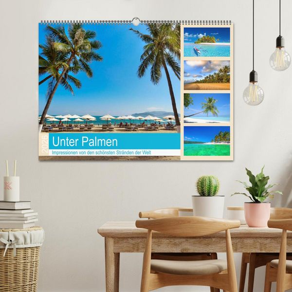 Produktbild: Unter Palmen 2026. Impressionen von den sch&ouml;nsten Str&auml;nden der Welt (Wandkalender 2026 DIN A2 quer), CALVENDO Monatskalender
