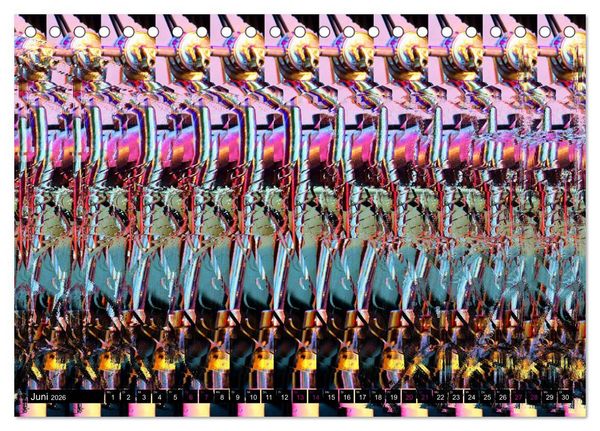 Produktbild: Magische Bilder - 3D Stereogramme (Tischkalender 2026 DIN A5 quer), CALVENDO Monatskalender