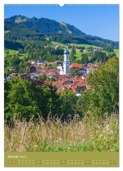 Produktbild: Malerische Allg&auml;u Impressionen. Alpen, Seen und Altst&auml;dte (hochwertiger Premium Wandkalender 2027 DIN A2 hoch), Kunstdruck in Hochglanz