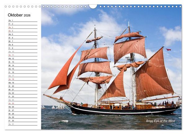 Produktbild: Traditionsschiffe auf der Ostsee (Wandkalender 2026 DIN A3 quer), CALVENDO Monatskalender