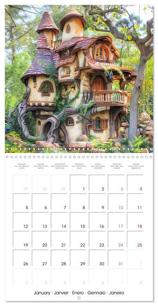 Produktbild: Enchanted Cabins (Wall Calendar 2026 12 &times; 12 Inch) CALVENDO 12 Month Wall Calendar