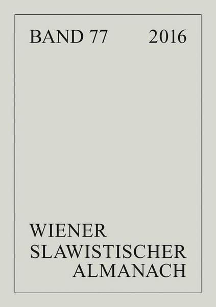 Produktbild: Wiener Slawistischer Almanach Band 77/2016