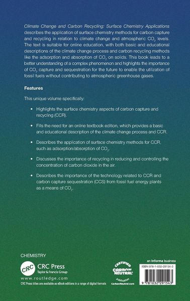 Produktbild: Climate Change and Carbon Recycling