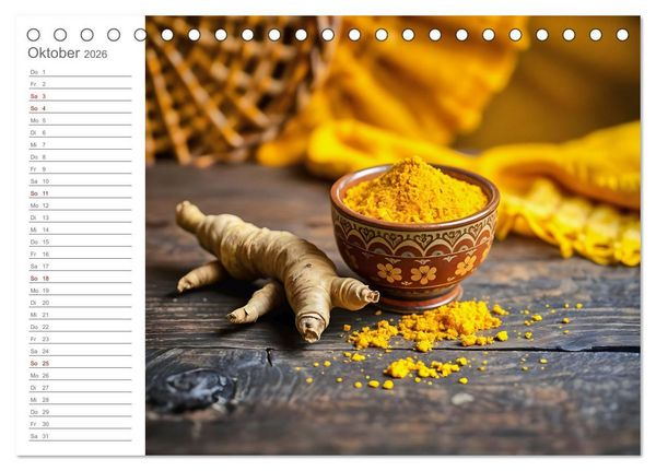 Produktbild: Superfood Vitality - Die Kraft der Superfoods in KI-Bildern (Tischkalender 2026 DIN A5 quer), CALVENDO Monatskalender