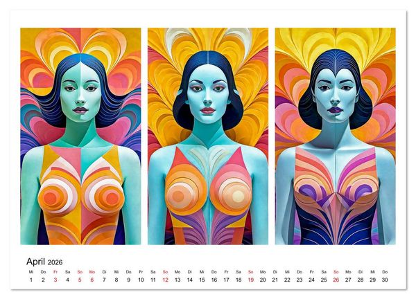 Produktbild: Dreiklang der K&ouml;pfe (Wandkalender 2026 DIN A3 quer), CALVENDO Monatskalender