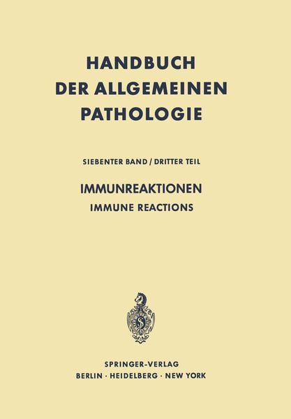 Immunreaktionen / Immune Reactions, Taschenbuch von , Springer Berlin, 9783642650451