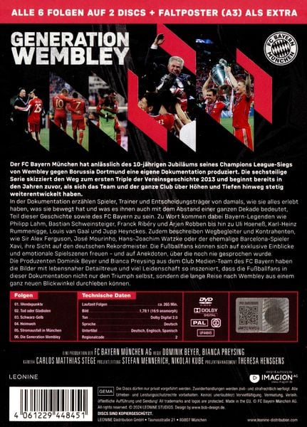 Produktbild: FC Bayern - Generation Wembley - Die Serie [2 DVDs]