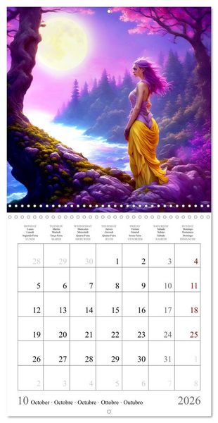 Produktbild: Nuits exotiques (Calendrier mural carr&eacute; 2026 30x30 cm) Calendrier double avec une page pour vos prises de notes