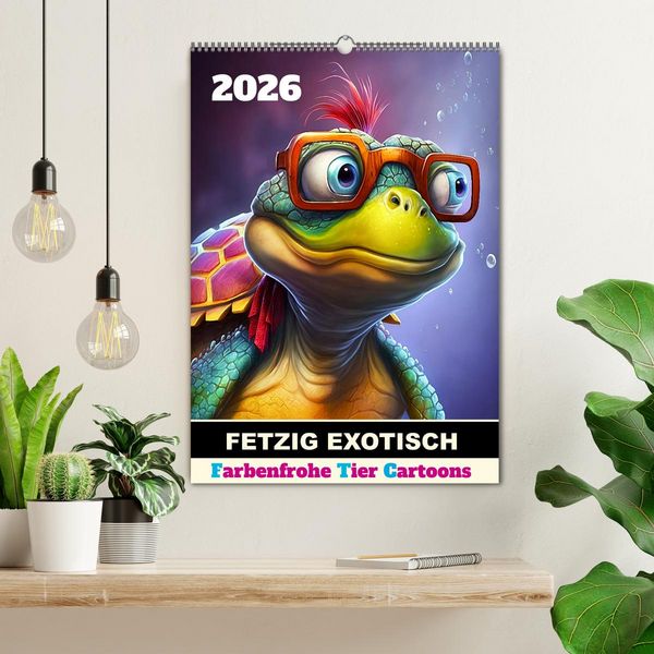 Produktbild: FETZIG EXOTISCH (Wandkalender 2026 DIN A2 hoch), CALVENDO Monatskalender