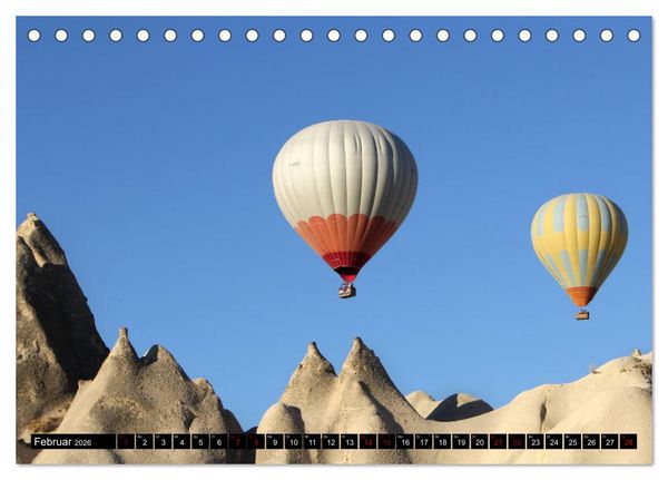 Produktbild: Ballonfahrt - Faszination und Abenteuer (Tischkalender 2026 DIN A5 quer), CALVENDO Monatskalender