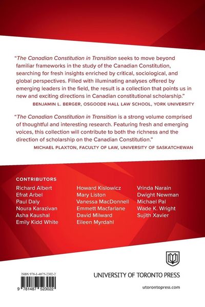 Produktbild: The Canadian Constitution in Transition