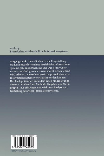 Produktbild: Proze&szlig;orientierte betriebliche Informationssysteme