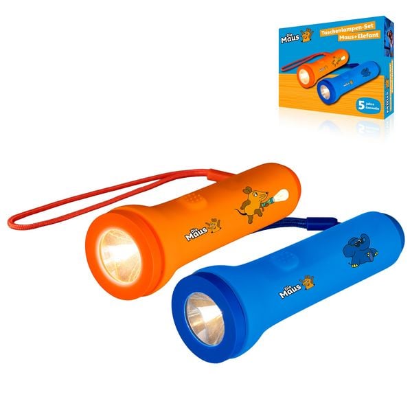 Produktbild: Bresser 16321 - DieMaus Taschenlampen im 2er-Set Maus+Elefant mit Zubeh&ouml;r