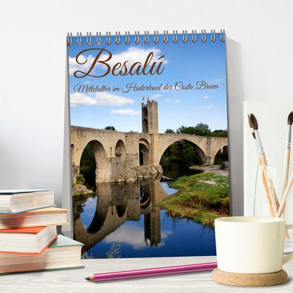 Produktbild: Besal&uacute; - Mittelalter im Hinterland der Costa Brava (Tischkalender 2026 DIN A5 hoch), CALVENDO Monatskalender