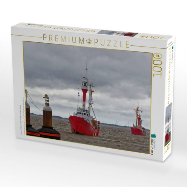 Produktbild: CALVENDO Puzzle Feuerschiff Borkum Riff und Elbe 1 auf dem Dollart | 1000 Teile Lege-Gr&ouml;&szlig;e 64x48cm Foto-Puzzle f&uuml;r gl&uuml;ckliche Stunden
