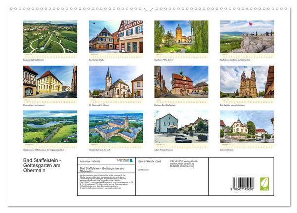 Produktbild: Bad Staffelstein - Gottesgarten am Obermain (hochwertiger Premium Wandkalender 2026 DIN A2 quer), Kunstdruck in Hochglanz