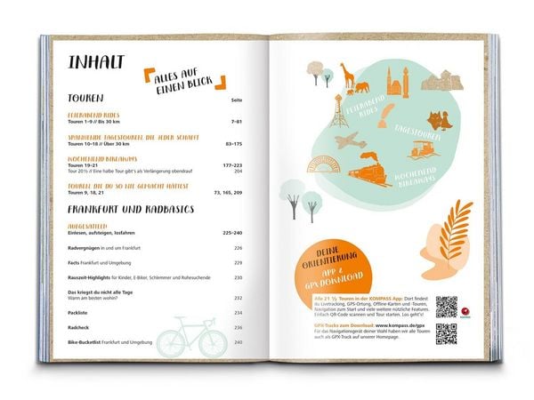 Produktbild: KOMPASS Radvergn&uuml;gen in und um Frankfurt