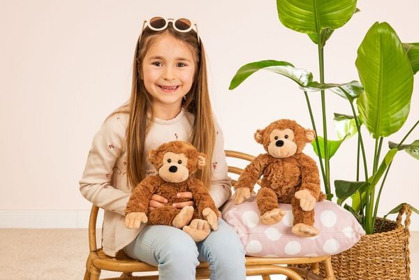 Produktbild: Teddy Hermann 93945 - &Auml;ffchen Ricky, Affe-Pl&uuml;schtier, 32 cm, Herzekind