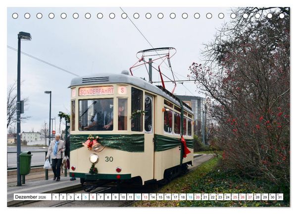 Produktbild: Tram historisch (Tischkalender 2026 DIN A5 quer), CALVENDO Monatskalender
