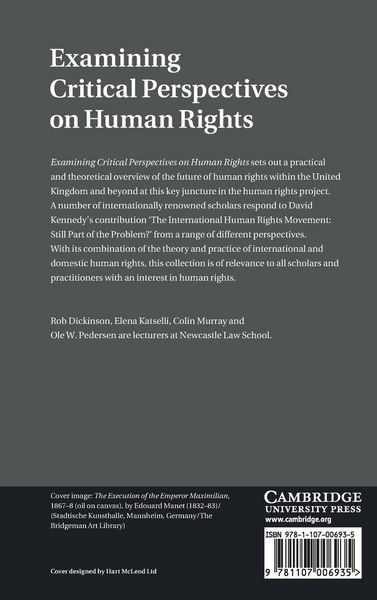 Produktbild: Examining Critical Perspectives on Human Rights