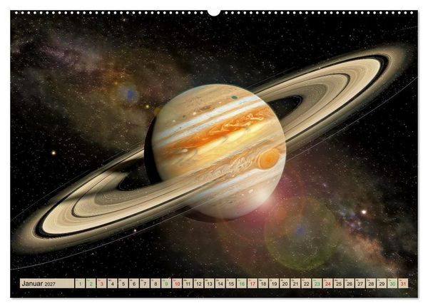 Produktbild: Jupiter, Motive inspiriert vom gr&ouml;&szlig;ten Planeten unseres Sonnensystems (Wandkalender 2027 DIN A2 quer), CALVENDO Monatskalender