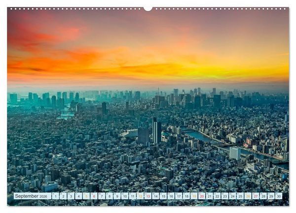 Produktbild: Tokio - Hightech und Menschenmassen (Wandkalender 2026 DIN A2 quer), CALVENDO Monatskalender