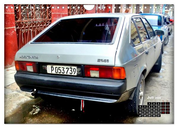 Produktbild: Moskwitsch-2141 - Ein russischer Oldtimer in Kuba (Wandkalender 2026 DIN A4 quer), CALVENDO Monatskalender