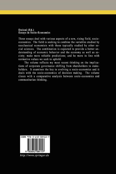 Produktbild: Essays in Socio-Economics