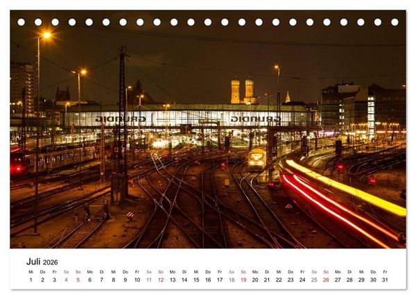 Produktbild: Nachts in M&uuml;nchen (Tischkalender 2026 DIN A5 quer), CALVENDO Monatskalender