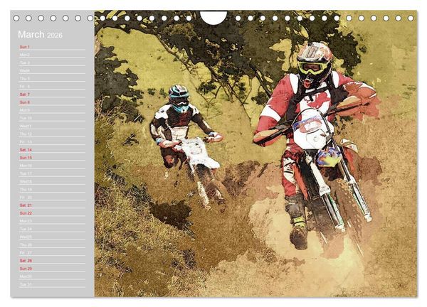 Produktbild: ENDURO RACING 2 (Wall Calendar 2026 DIN A4 landscape), CALVENDO 12 Month Wall Calendar