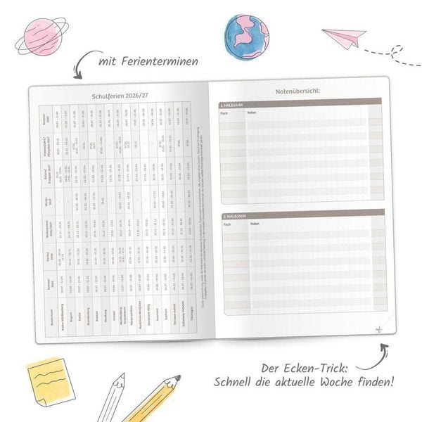 Produktbild: TR&Ouml;TSCH - Jahresbezogenes Hausaufgabenheft Grundschule Truck 26/27