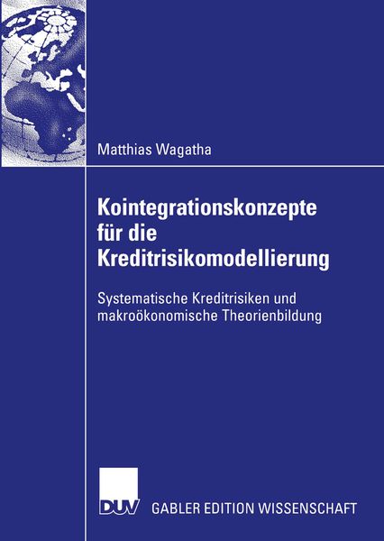 Produktbild: Kointegrationskonzepte f&uuml;r die Kreditrisikomodellierung
