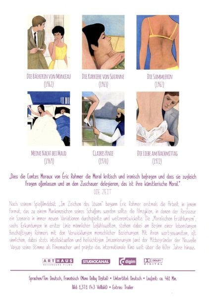 Produktbild: Eric Rohmer - Moralische Erz&auml;hlungen / Digital Remastered [5 DVDs]