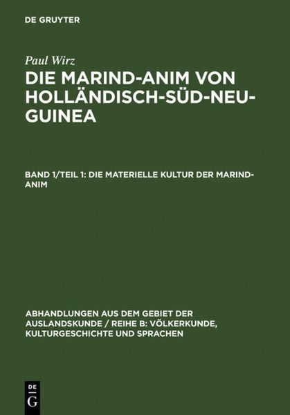 Produktbild: Die materielle Kultur der Marind-anim