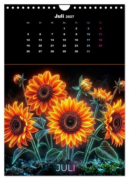 Produktbild: Neon Botanicals - Flora im Lichtrausch (Wandkalender 2027 DIN A4 hoch), CALVENDO Monatskalender