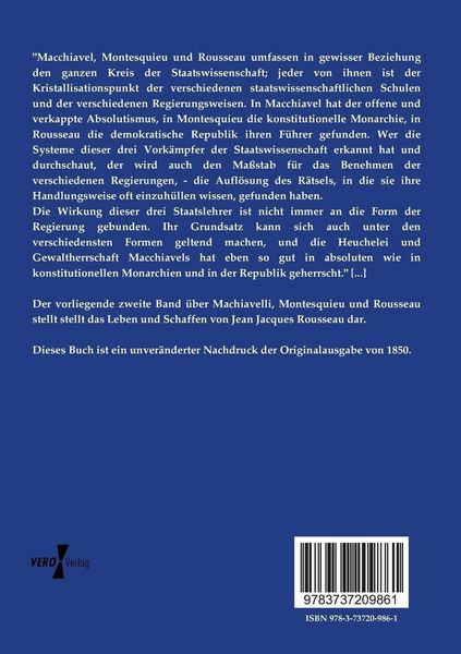 Produktbild: Macchiavel, Montesquieu, Rousseau