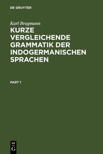 Produktbild: Kurze vergleichende Grammatik der indogermanischen Sprachen
