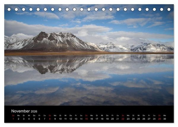 Produktbild: Island - Iceland - &Iacute;sland (Tischkalender 2026 DIN A5 quer), CALVENDO Monatskalender