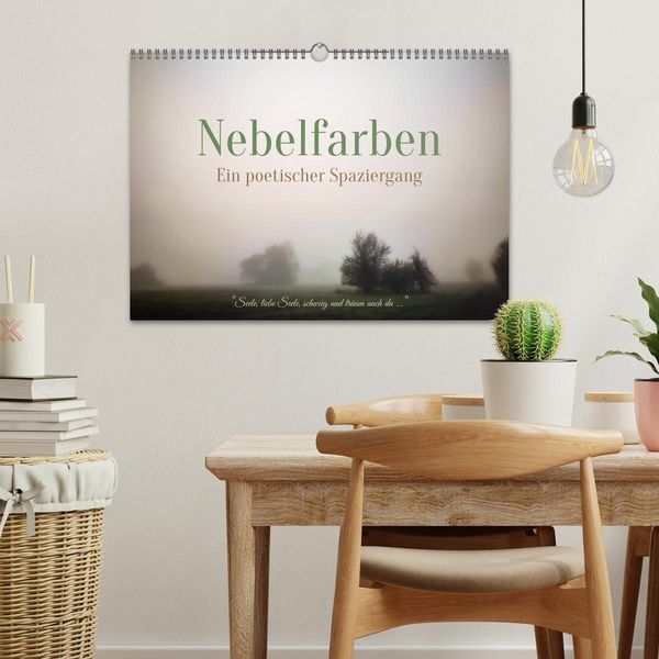 Produktbild: Nebelfarben. Ein poetischer Spaziergang (Wandkalender 2026 DIN A3 quer), CALVENDO Monatskalender