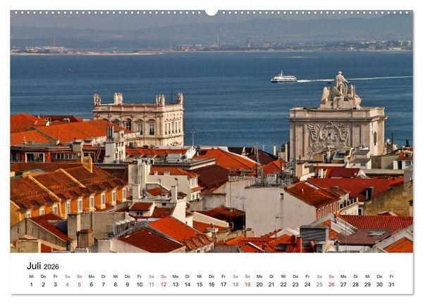 Produktbild: Lissabon Highlights von Petrus Bodenstaff (hochwertiger Premium Wandkalender 2026 DIN A2 quer), Kunstdruck in Hochglanz