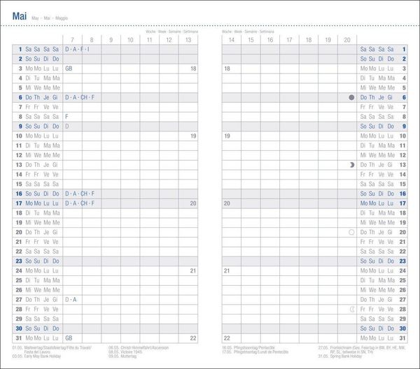 Produktbild: Monats-Taschenkalender, schwarz 2027