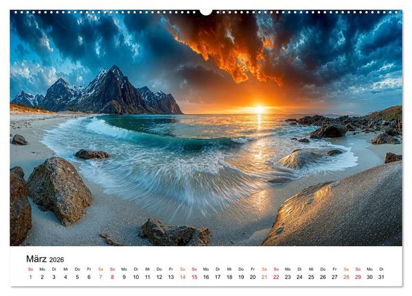 Produktbild: Lofoten - Arktische Tr&auml;ume (Wandkalender 2026 DIN A2 quer), CALVENDO Monatskalender