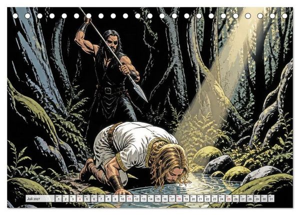 Produktbild: Die Nibelungen: Glanz und Verderben (Tischkalender 2027 DIN A5 quer), CALVENDO Monatskalender